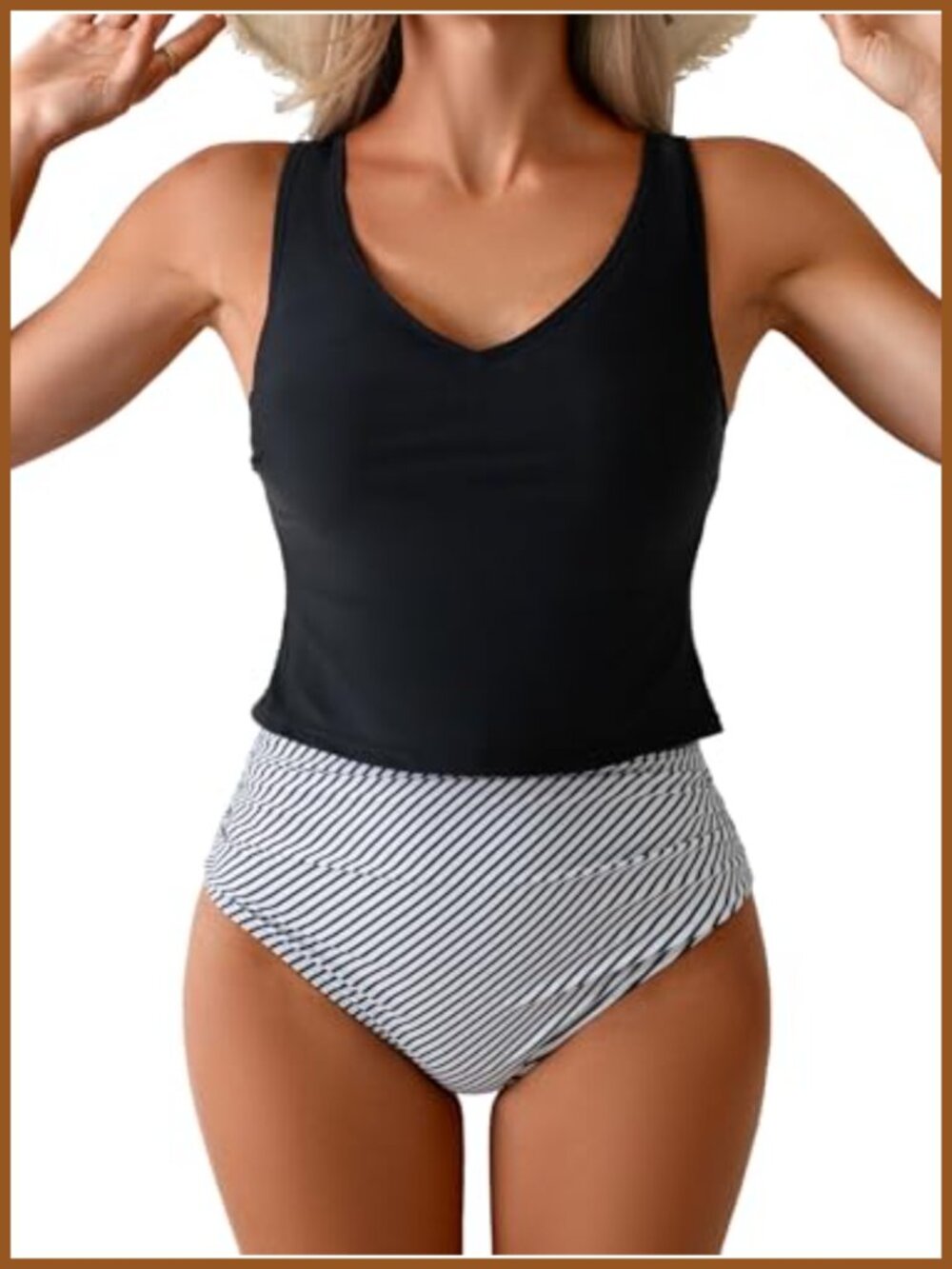 Eomenie Two Piece Tankini Swimsuits for Women Tummy Control Bathing Suits